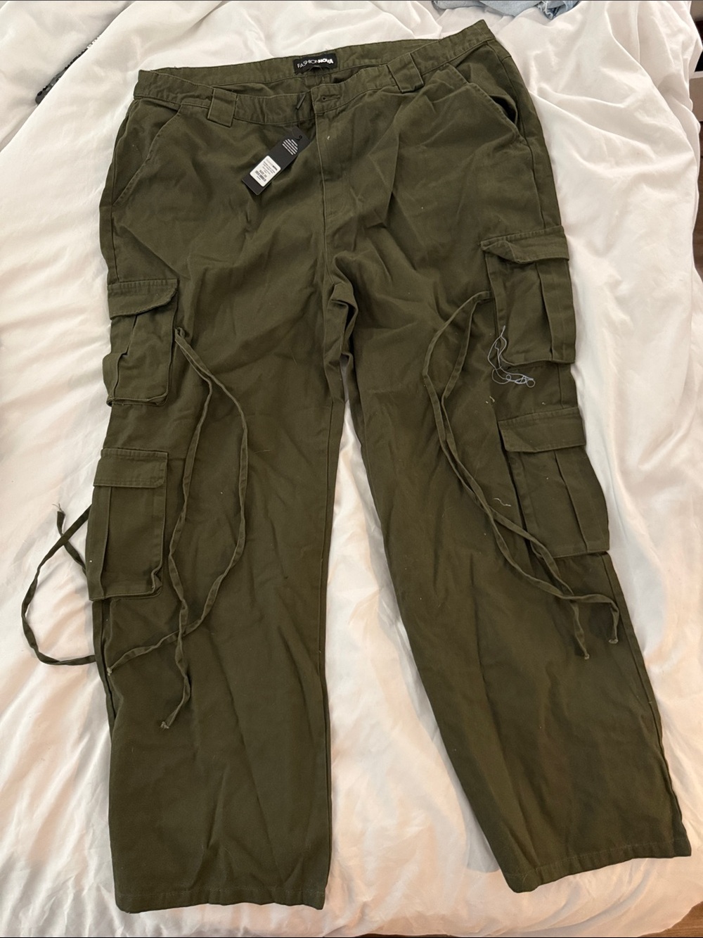 Fashion Nova Olive Utility Cargo Pants